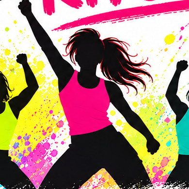 Zumba dancer in pink top